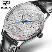 Men Watch Top Luxury Brand JSDUN Genuine Leather Mechanical Watch Low MOQ High Quality Wrist Watch For Men